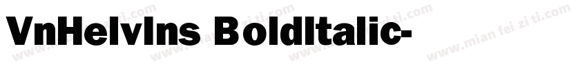 VnHelvIns BoldItalic字体转换
